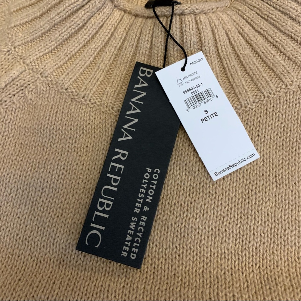 Banana Republic Camel Long Sleeve Petite Knit Dress NWT - Picture 10 of 12